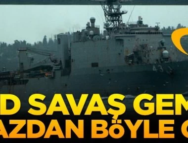 Αμερικανός με αντιαεροπορικό πύραυλο στο USS Fort McHenry την ώρα που διαπλέει τον Βόσπορο